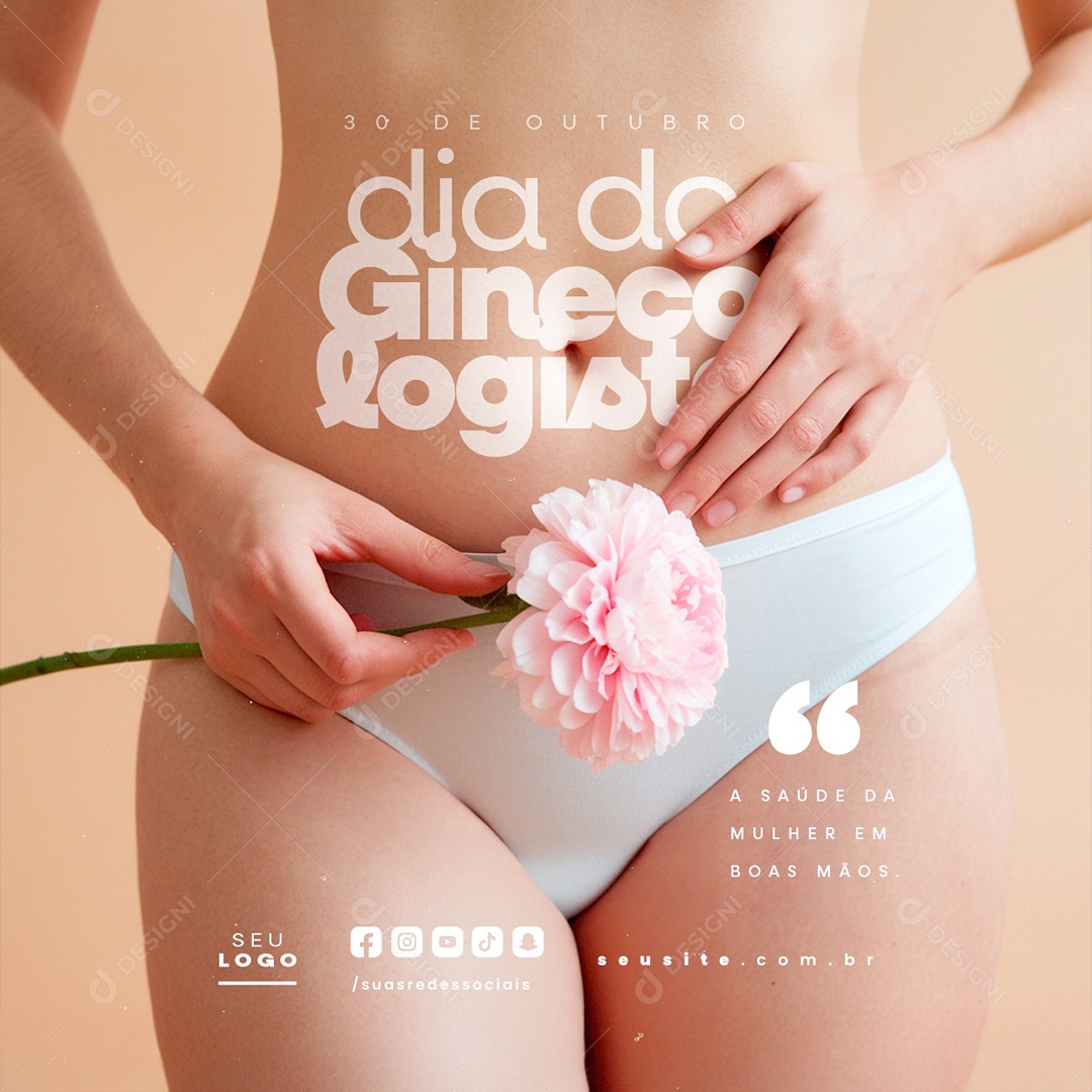 Dia do Ginecologista 30 de Outubro Social Media PSD Editável