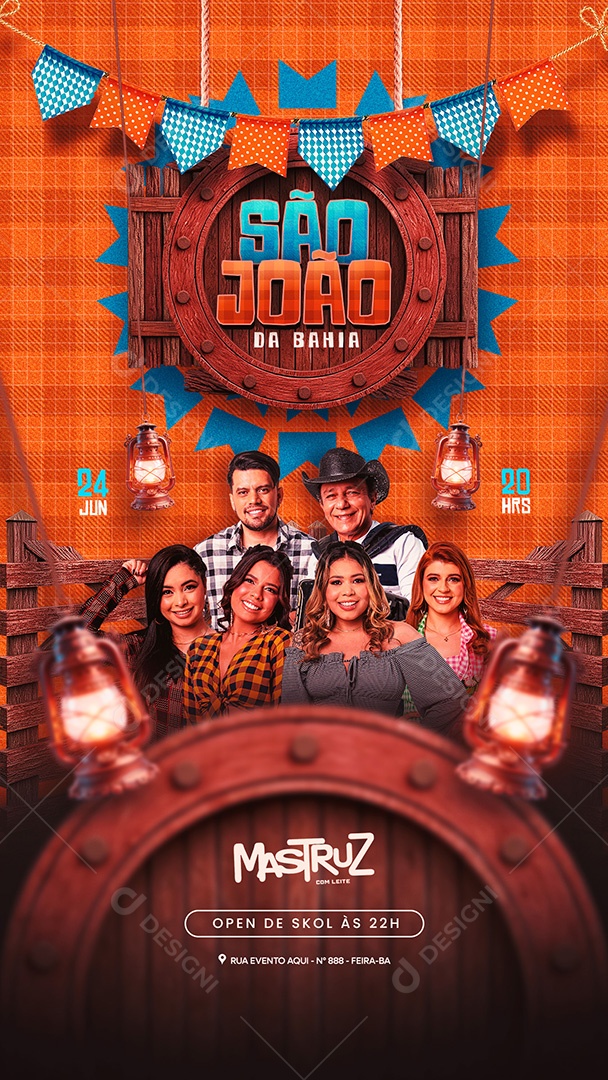 Flyer São joão shows Social Media PSD Editável