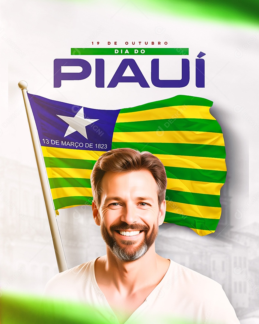 Feliz Dia do Piauí 19 de Outubro Social Media PSD Editável
