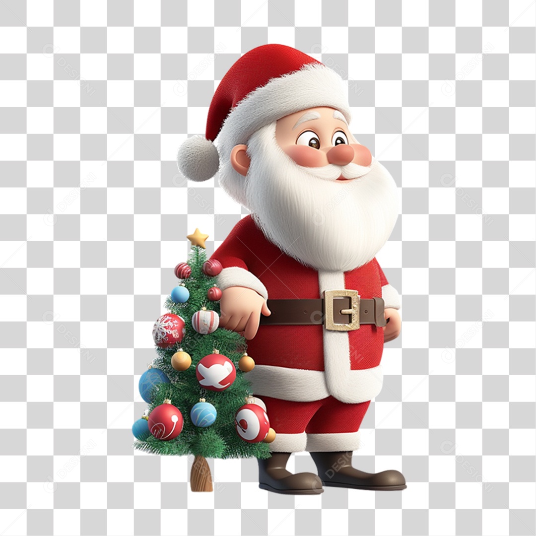Santa Claus with PNG Gifts Transparent