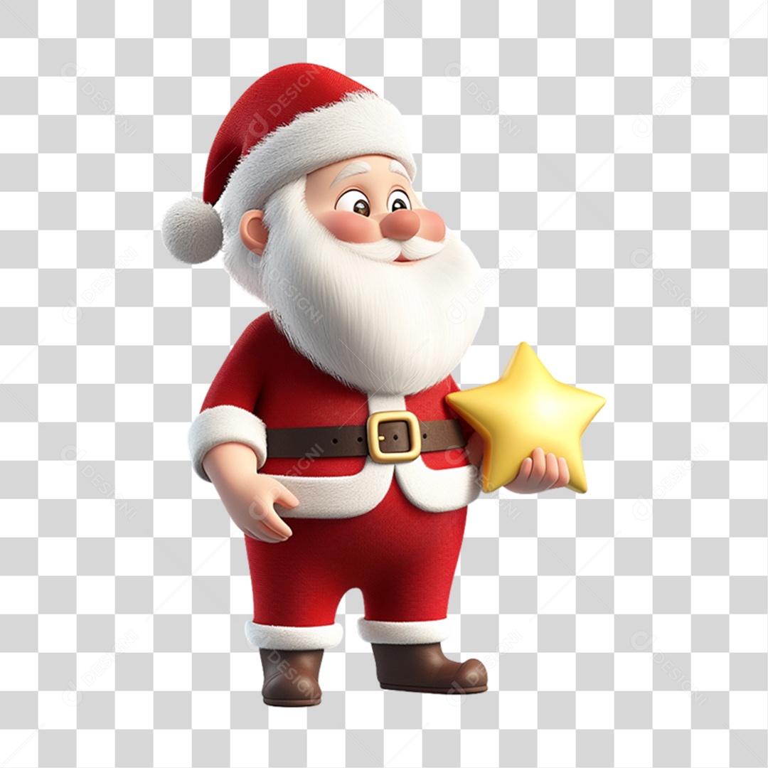 Papai Noel com Presentes PNG Transparente
