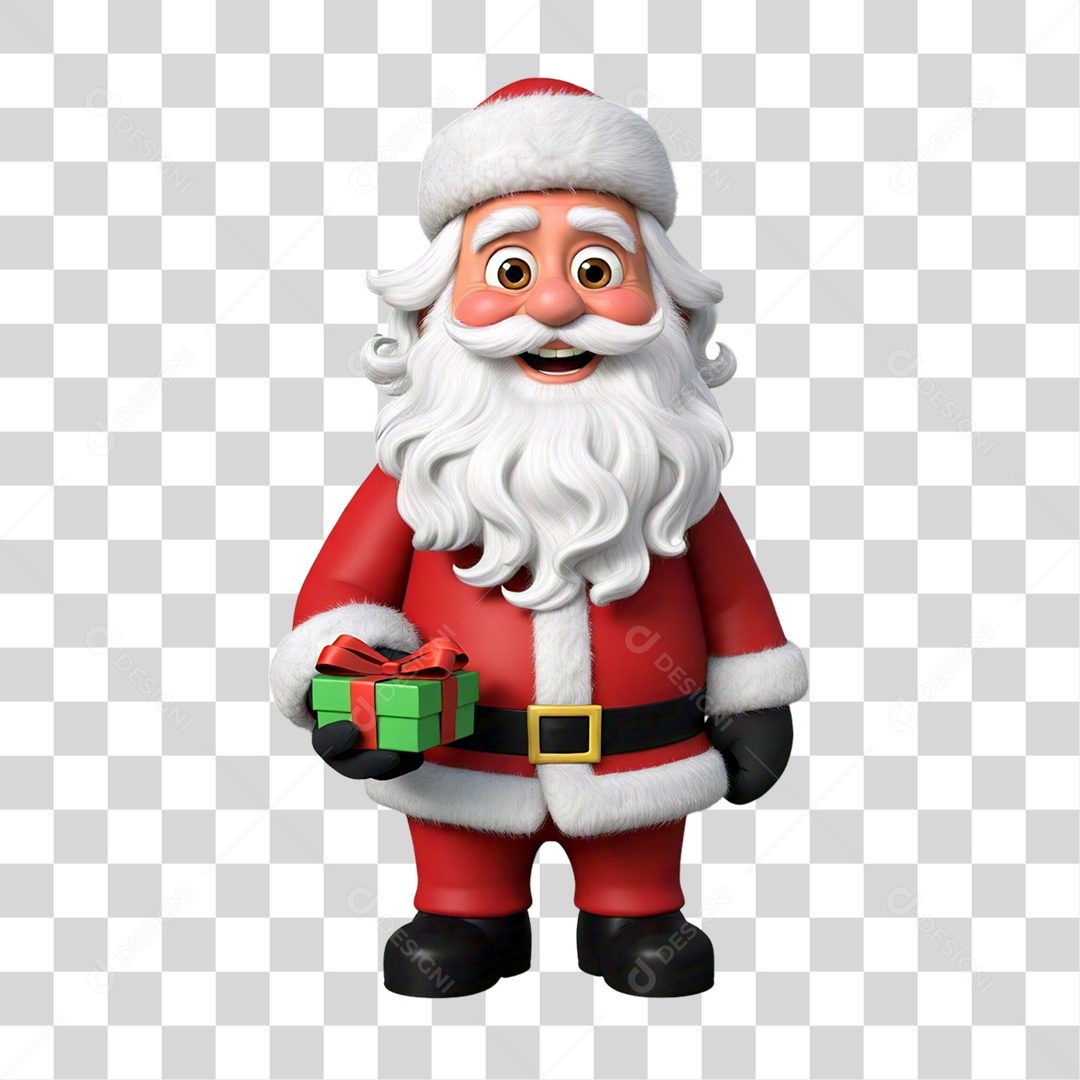 Santa Claus with PNG Gifts Transparent