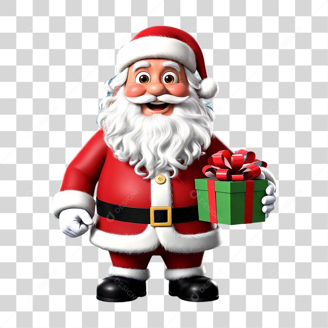 Santa Claus with PNG Gifts Transparent
