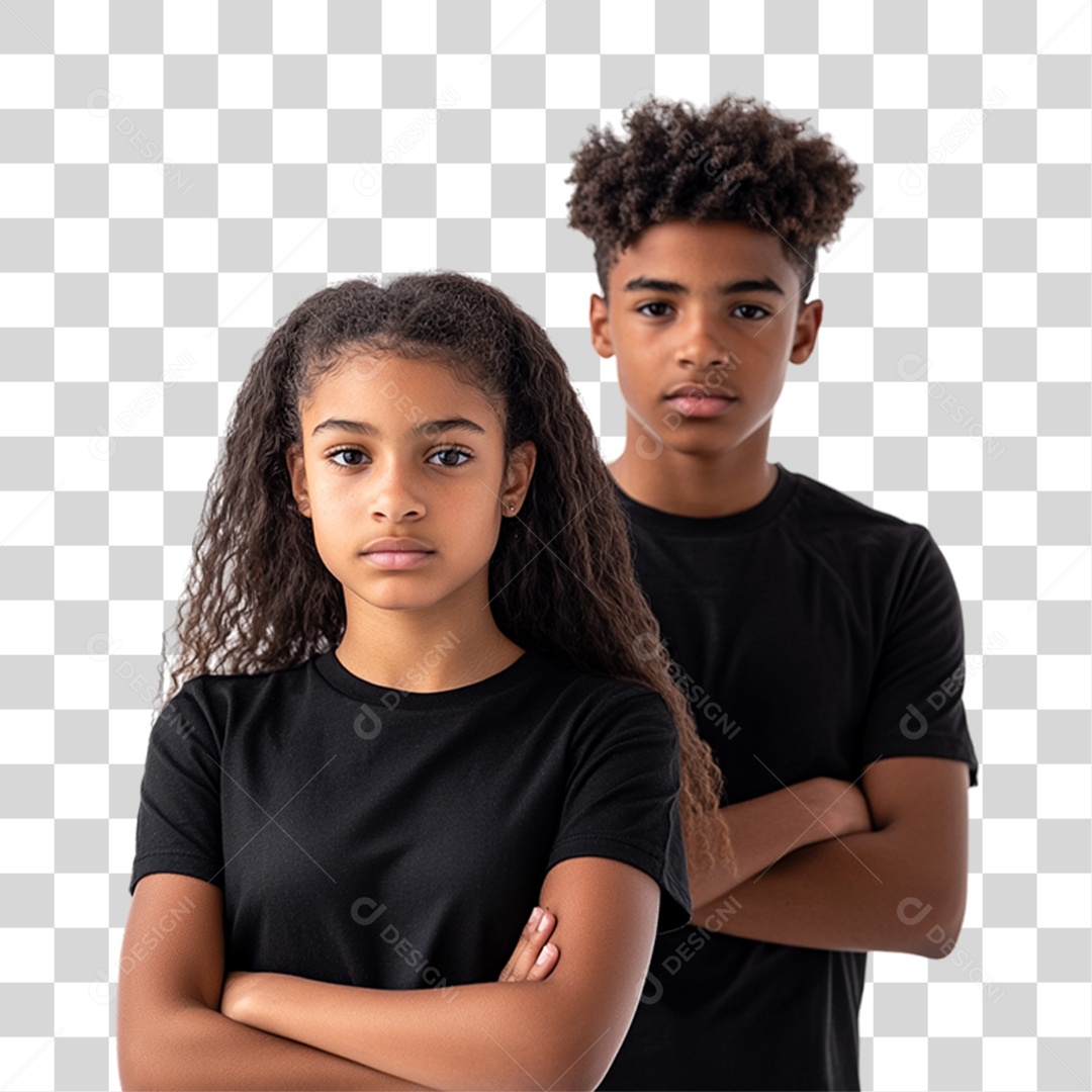 Imagem Casal de Jovens Negros Dia da Consciência Negra PNG Transparente