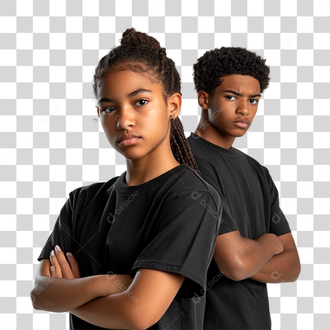 Imagem Casal de Negros Dia da Consciência Negra PNG Transparente