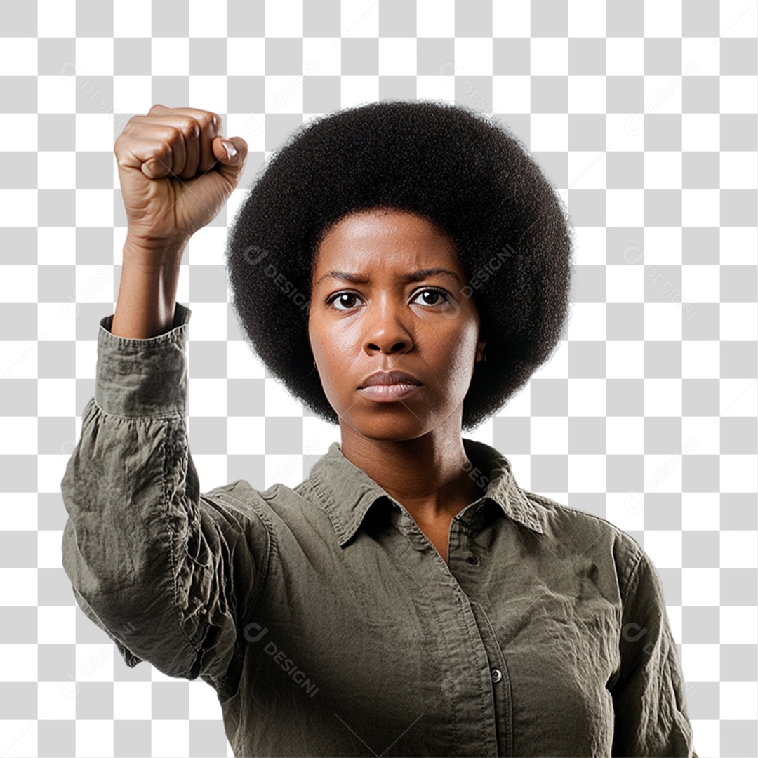 Imagem Mulher Negra Dia da Consciência Negra PNG Transparente