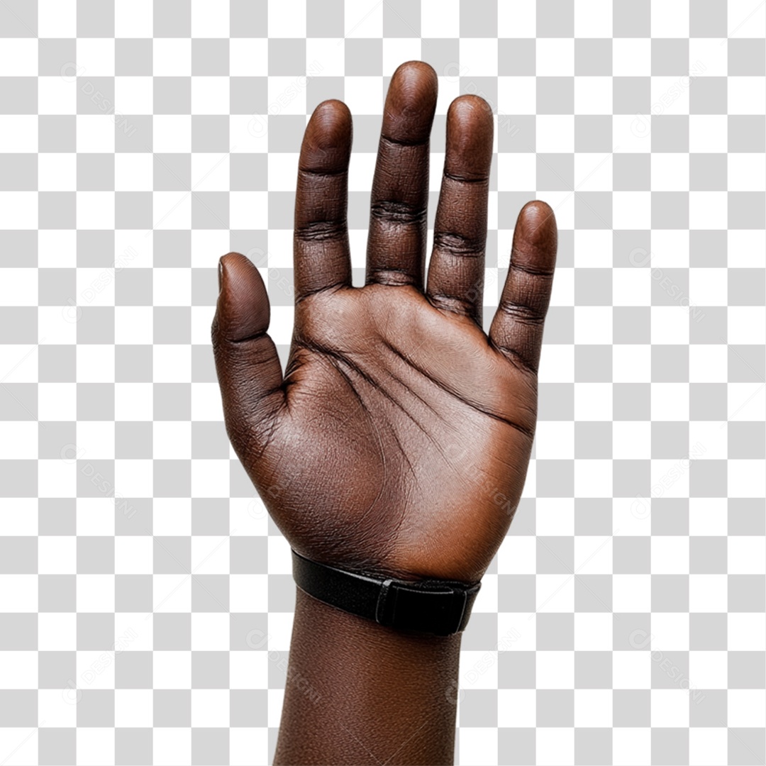 Mão Negra Pra Cima Dia da Consciência Negra 20 de Novembro PNG Transparente