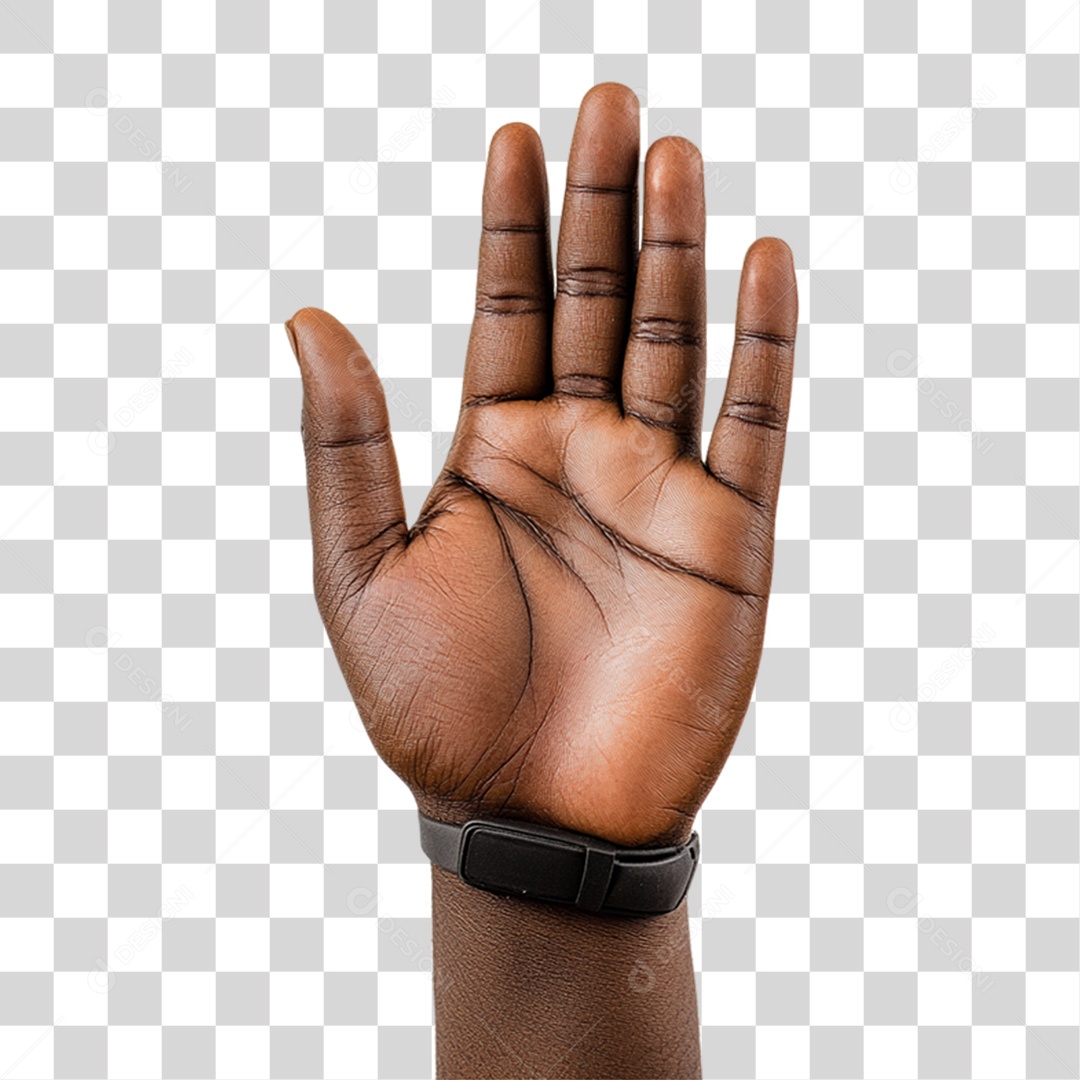 Mão Negra Pra Cima Dia da Consciência Negra 20 de Novembro PNG Transparente