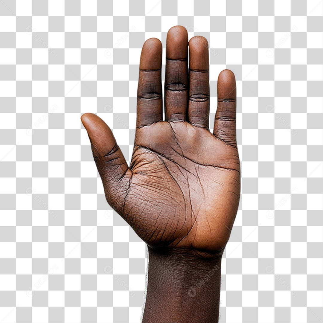 Mão Negra Pra Cima Dia da Consciência Negra 20 de Novembro PNG Transparente