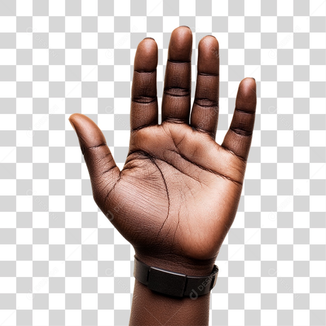 Mão Negra Pra Cima Dia da Consciência Negra 20 de Novembro PNG Transparente