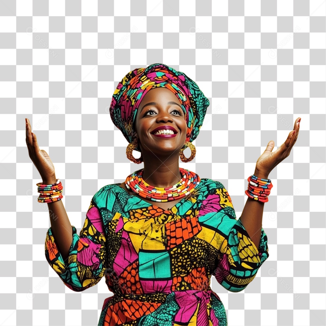 Imagem Mulher Negra Dia da Consciência Negra PNG Transparente