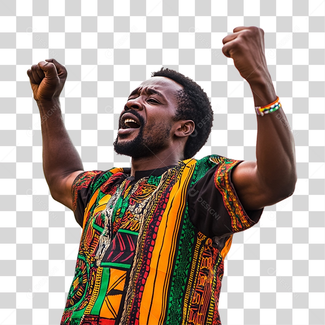 Imagem Homem Negro Dia da Consciência Negra PNG Transparente