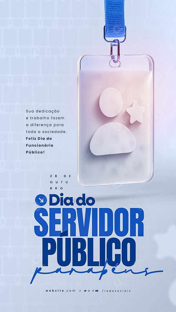 Story Dia do Servidor Público 28 de Outubro Parabéns Social Media PSD Editável