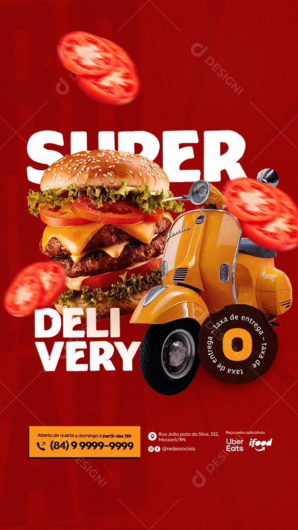 Story Super Delivery Social Media PSD Editável