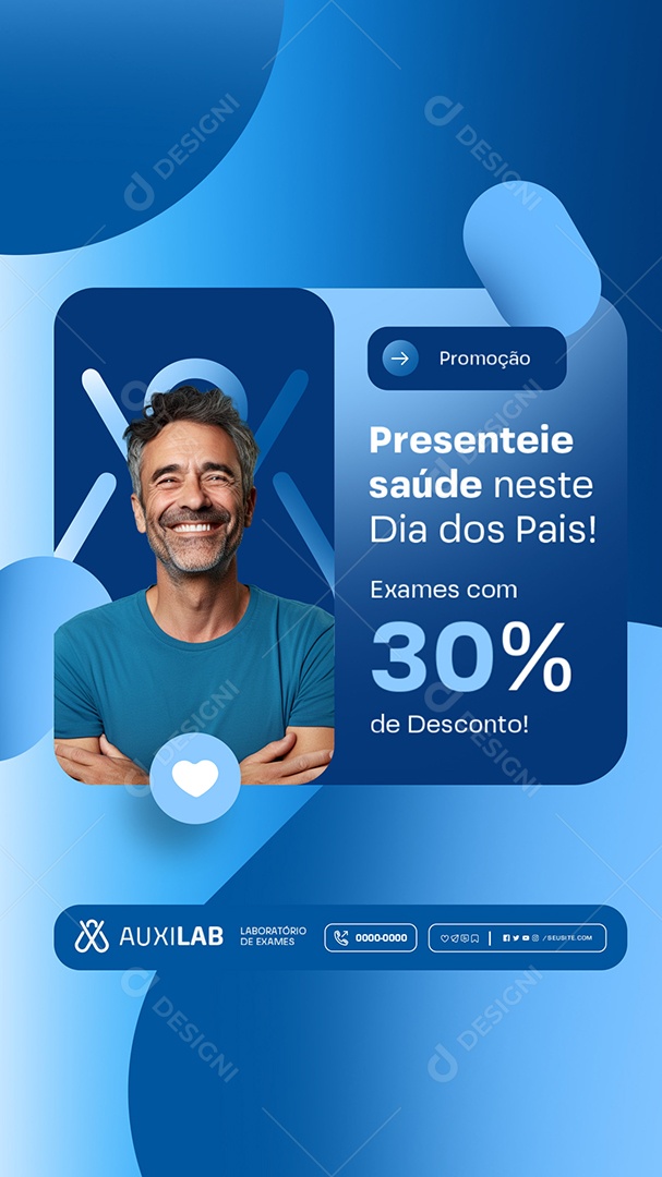 Story Presentei Saúde Exames com Desconto Social Media PSD Editável
