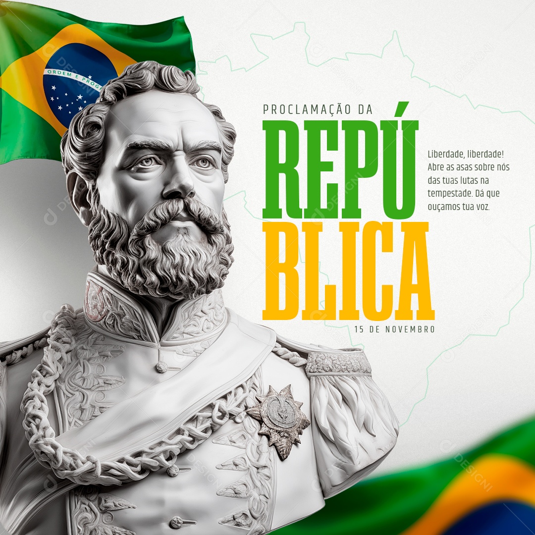Dia da Proclamação Da República 15 De Novembro Social Media PSD Editável