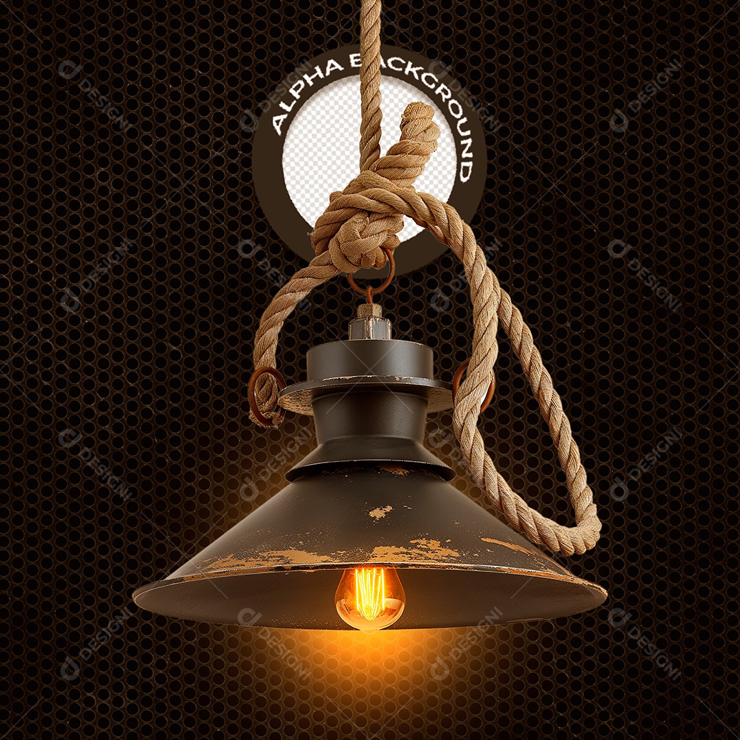 Lâmpada Elemento 3D para Composição PSD