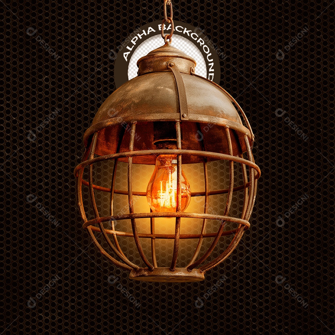 Lâmpada Elemento 3D para Composição PSD