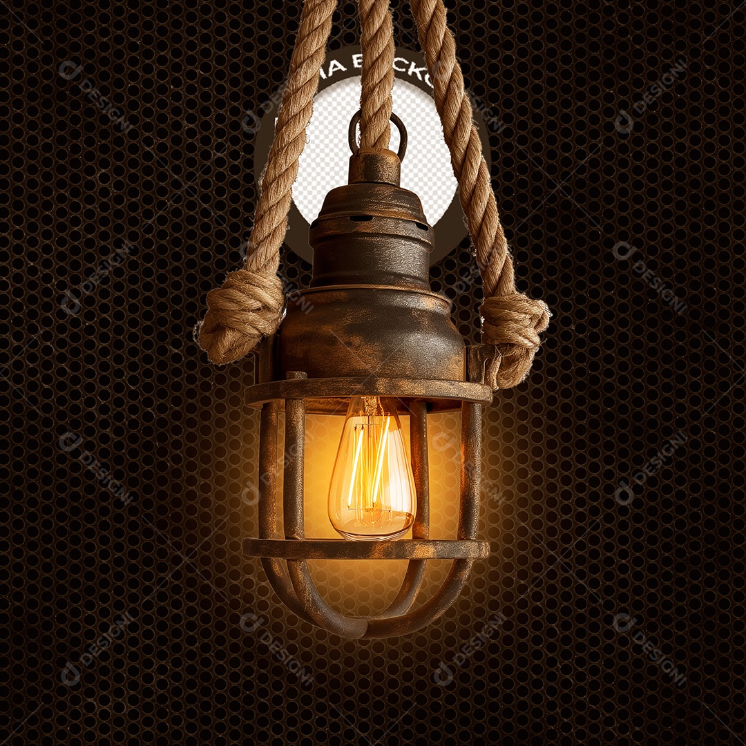 Lâmpada Elemento 3D para Composição PSD