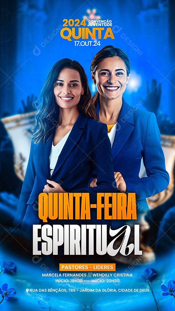 Story Flyer Gospel Quinta-Feira Espiritual Social Media PSD Editável