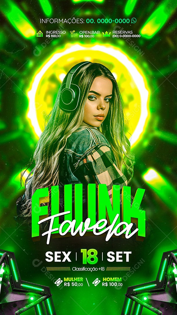 Story Flyer Funk Favela Social Media PSD Editável