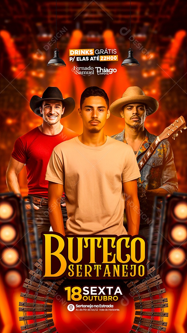Story Flyer Buteco Sertanejo Social Media PSD Editável