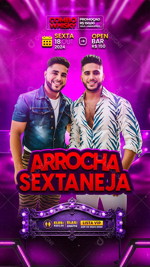 Story Flyer Arrocha Sertaneja Social Media PSD Editável
