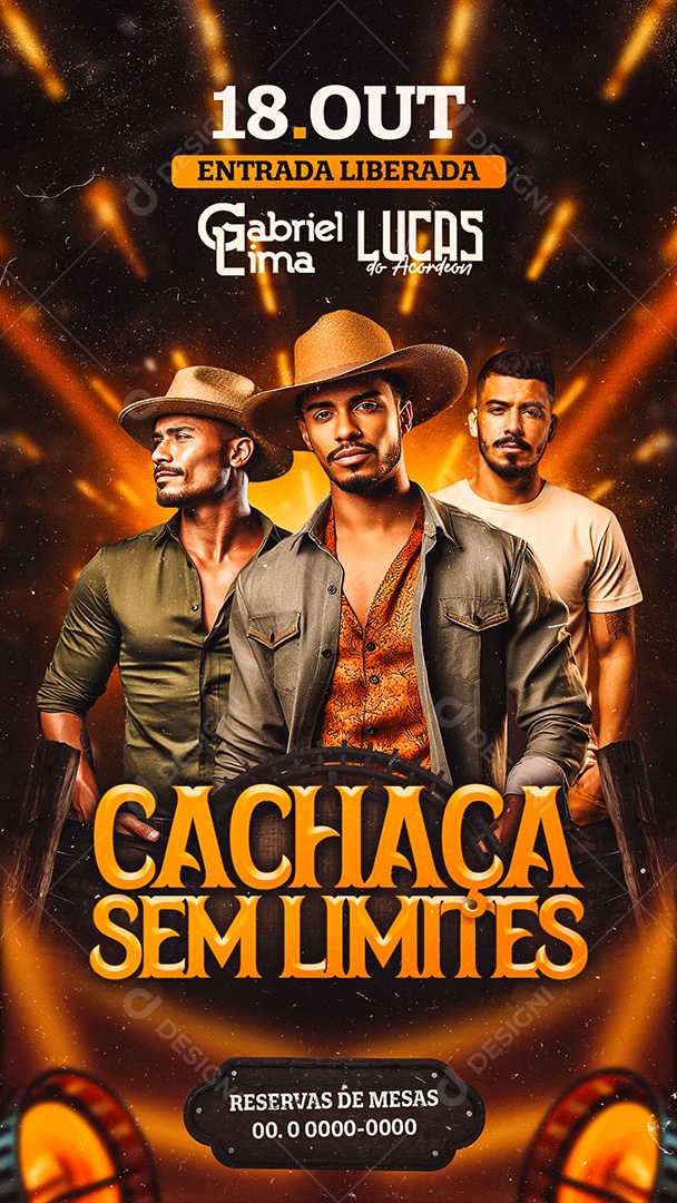 Story Flyer Cachaça Sem Limites Social Media PSD Editável