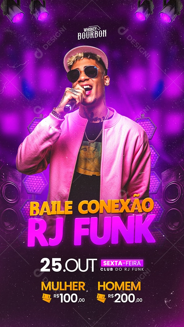 Story Flyer Baile Conexão RJ Funk Social Media PSD Editável