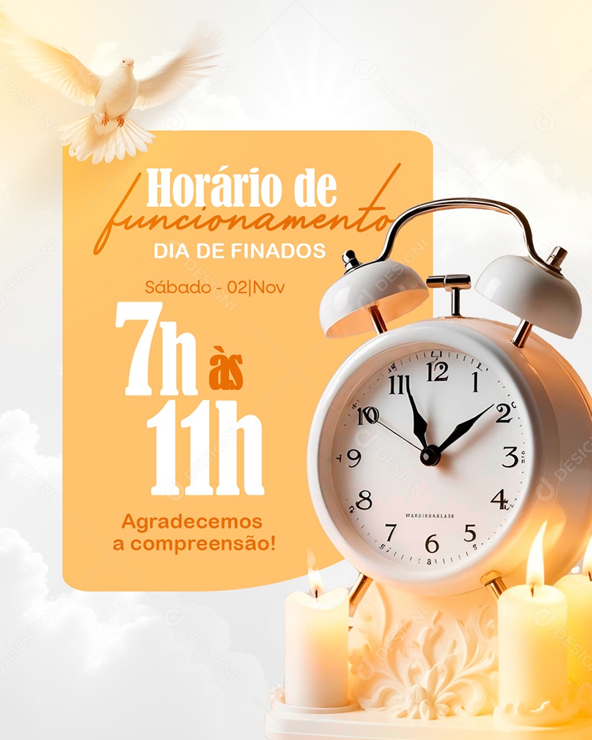 Story Horário de Funcionamento Dia de Finados Social Media PSD Editável