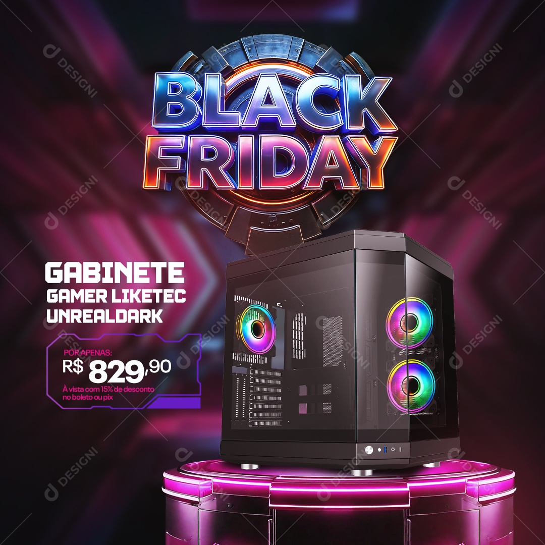 Black Friday Lojas Eletrônicos Social Media PSD Editável