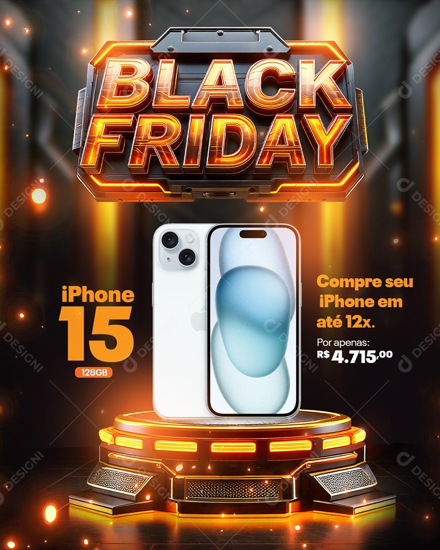Black Friday Lojas Eletrônicos Celular Social Media PSD Editável