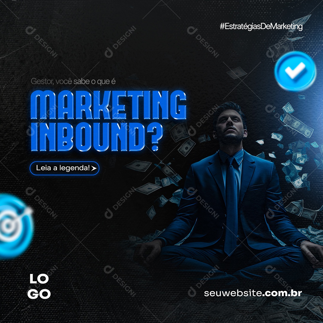 Marketing Digital Marketing Outbound Social Media PSD Editável