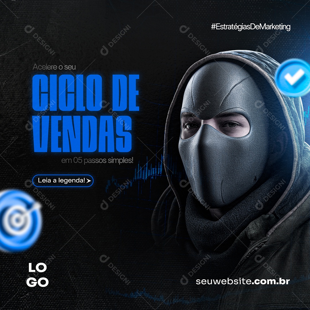 Infoproduto Ciclo De Vendas Social Media PSD Editável