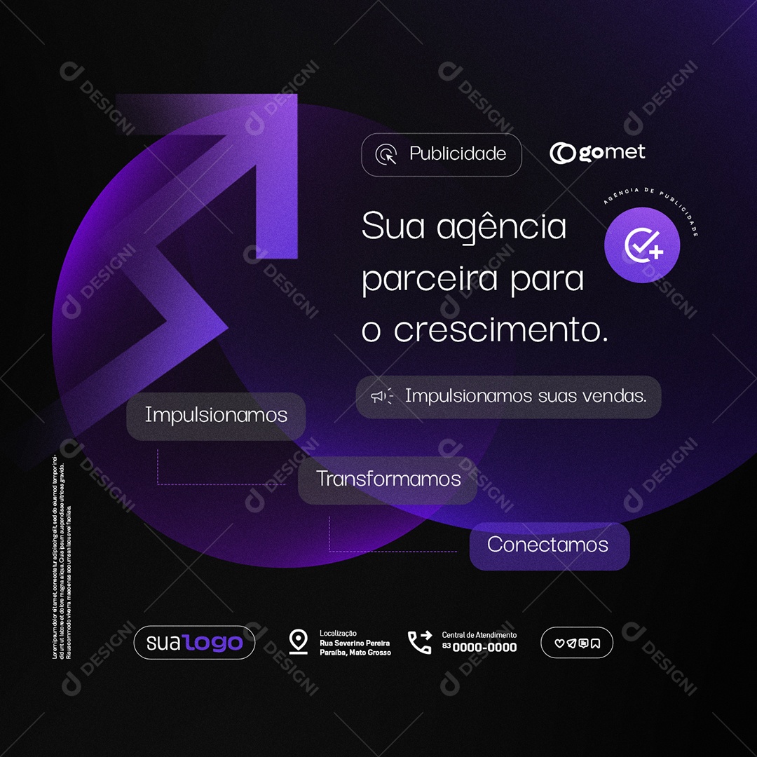 Agência de Publicidade Sua Agência Parceira para o Crescimento Social Media PSD Editável