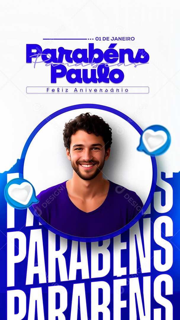 Story Aniversário Parabéns Social Media PSD Editável