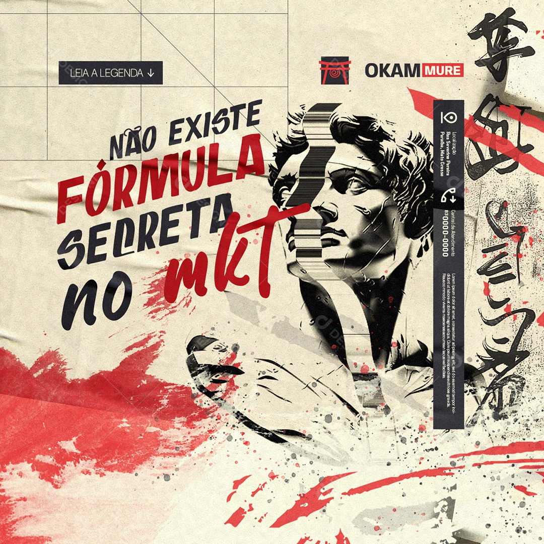 Marketing Digital Não Existe Fórmula Secreta no MKT Social Media PSD Editável