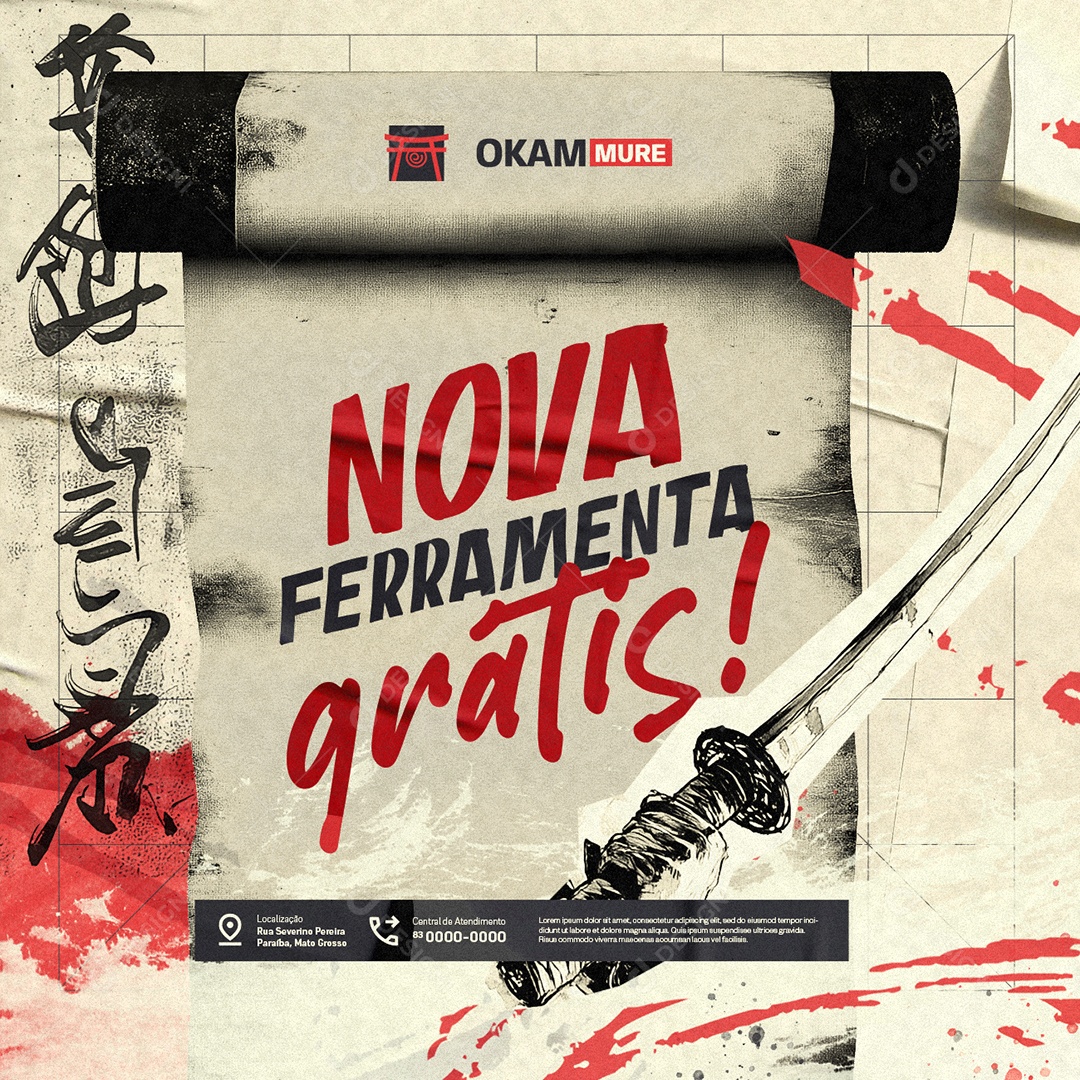 Marketing Digital Nova Ferramenta Grátis Social Media PSD Editável