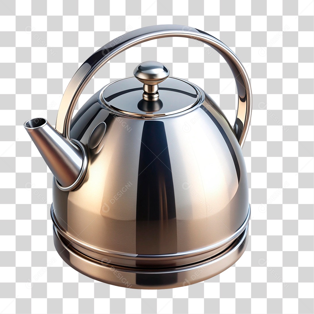 Elemento 3D Chaleira PNG Transparente