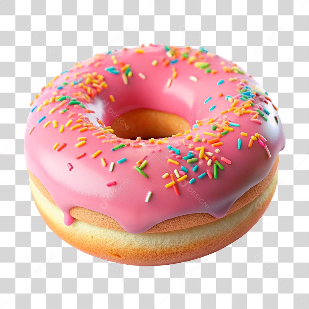 Elemento 3D Rosquinha PNG Transparente