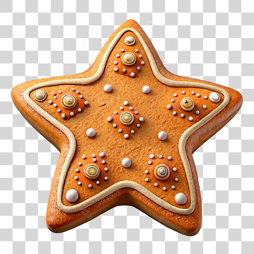 Biscoito de Estrela PNG Transparente
