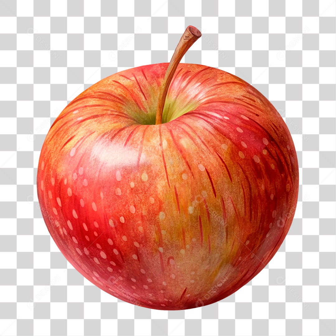 Elemento 3D Maçã PNG Transparente