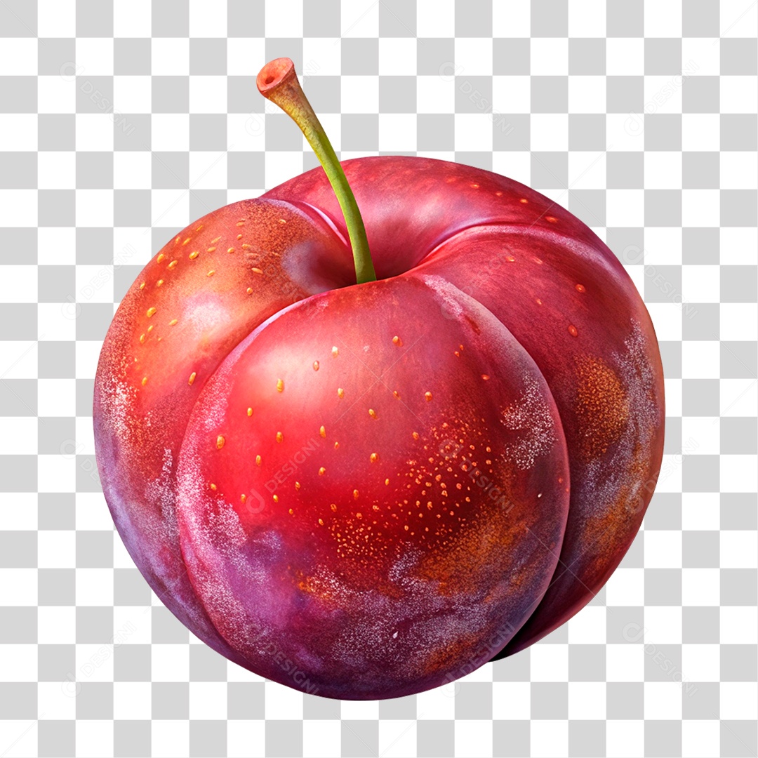 Elemento 3D Ameixa PNG Transparente
