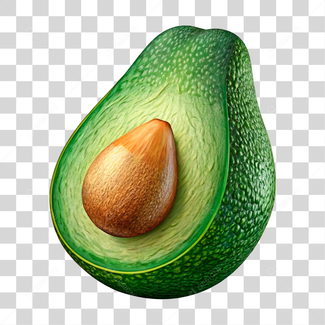 Abacate Partido ao Meio PNG Transparente
