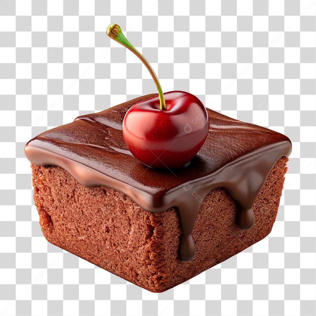 Bolo de Chocolate PNG Transparente