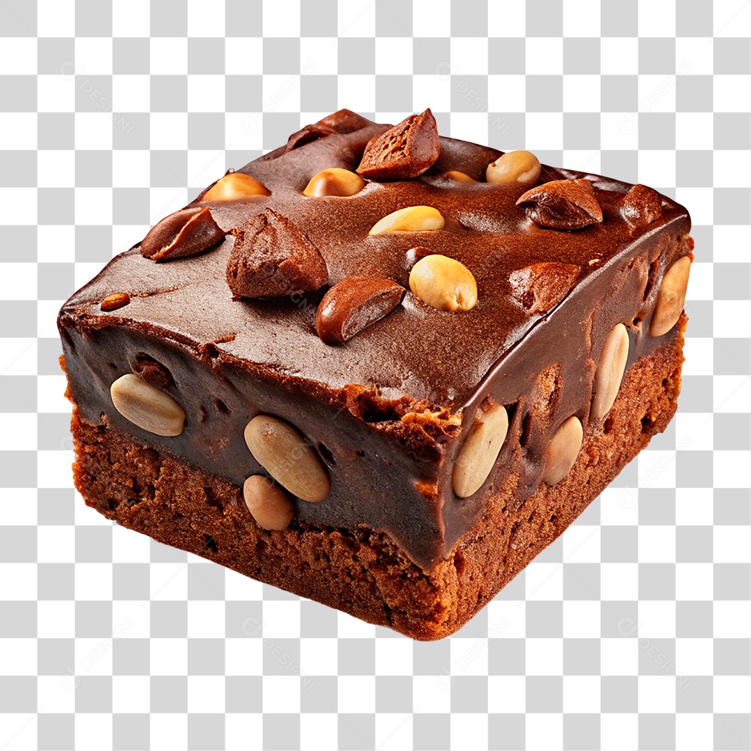 Bolo de Chocolate com Amendoim PNG Transparente