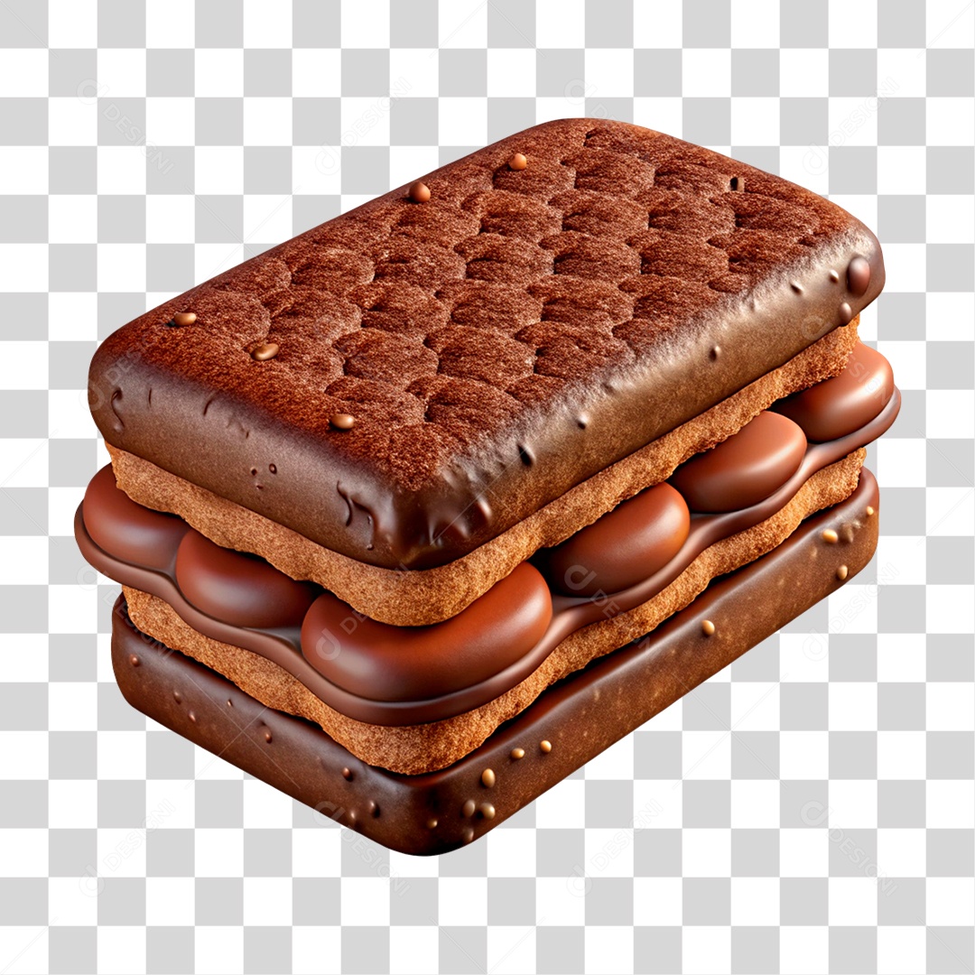 Bolo de Chocolate PNG Transparente