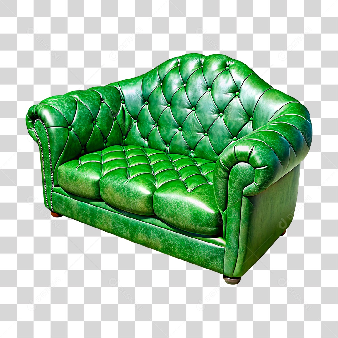 Sofá Verde PNG Transparente