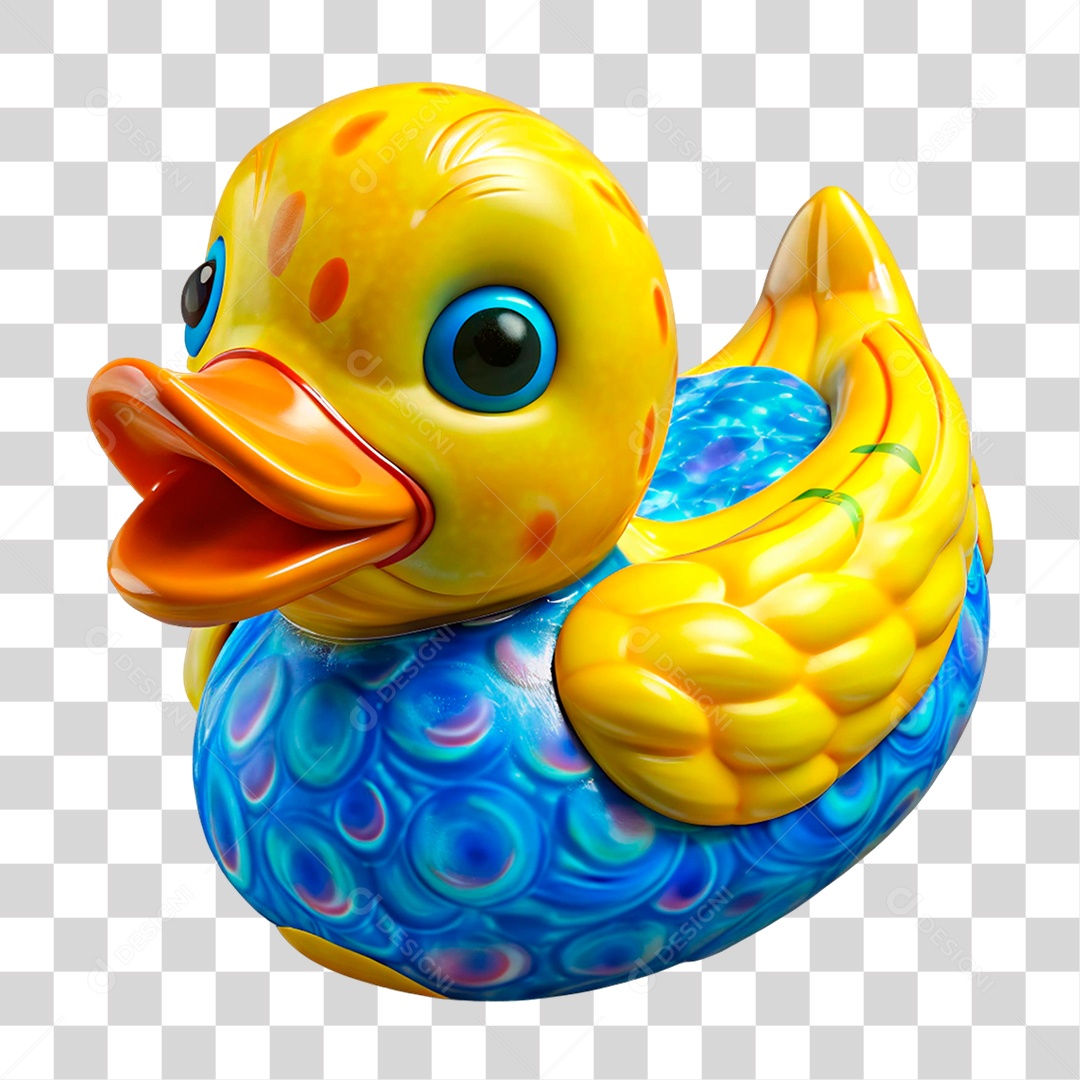 Pato de Borracha 3D PNG Transparente