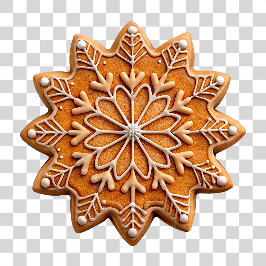 Biscoito de Floco de Neve PNG Transparente